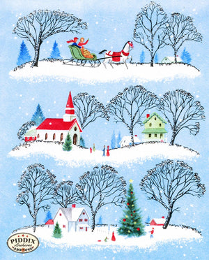 Pdxc10085A -- Christmas Snowy Scenes Color Illustration