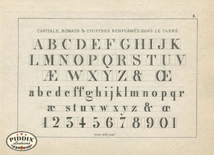 Alphabet Text Pdxc11365 Black & White Engraving