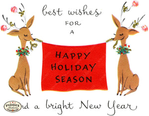 Pdxc19132C -- Christmas New Year Reindeer Color Illustration