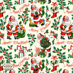 Pdxc19890 Santa Pattern 2 -- Christmas Patterns Color Illustration