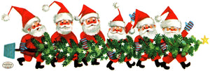 Pdxc20470A -- Santa Claus Multiple With Tree Color Illustration