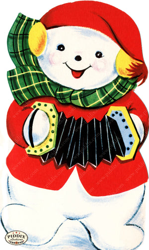 Pdxc24227B -- Christmas Snowman Concertina Color Illustration