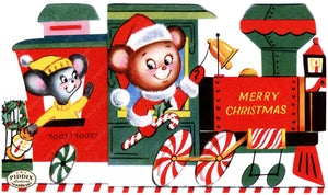 Pdxc24228A -- Christmas Animal Train Color Illustration