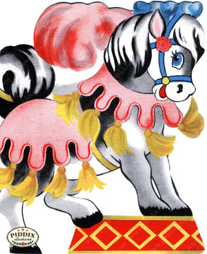 Pdxc24252A -- Circus Horse Color Illustration