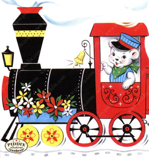 Pdxc24261A -- Mouse Driving Train Color Illustration