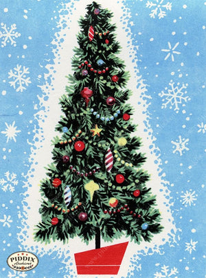 PDXC20385b -- Christmas Tree Snowflakes