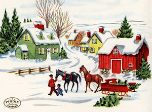 PDXC21600b -- Christmas Sleigh Houses
