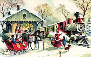 PDXC21614a -- Christmas Sleigh and Train