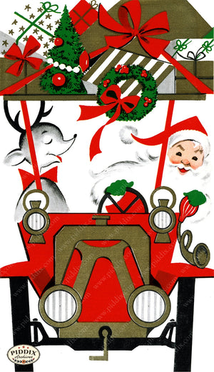 PDXC23503a -- Santa and Reindeer in Car