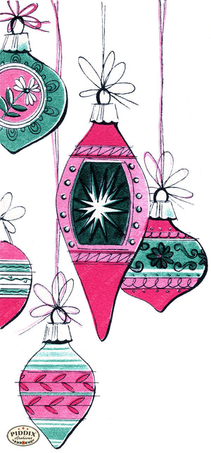 PDXC23504a -- Christmas Ornaments Pink