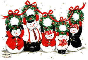 PDXC23515a --Snowman Family Wreaths