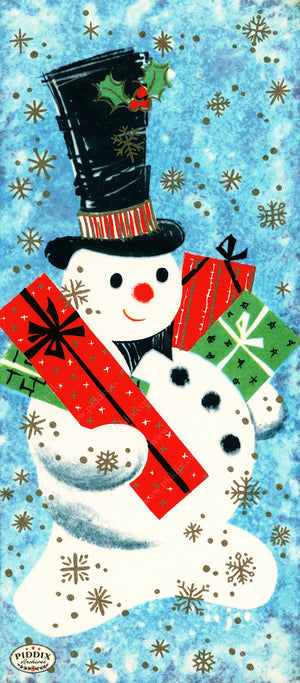 PDXC23555a -- Snowman with Presents