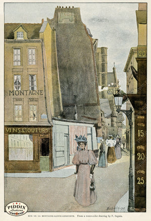 French Scenes Pdxc2111 Color Illustration