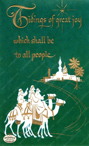 Pdxc10017 -- Christmas Manger Wise Men Virgin Mary Color Illustration