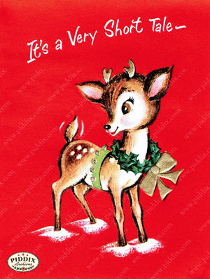 Pdxc10052A -- Christmas Deer Color Illustration