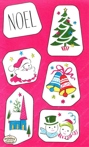 PDXC10078a -- Christmas Words Color Illustration