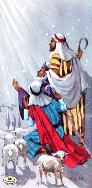 Pdxc10109 -- Christmas Manger Wise Men Virgin Mary Color Illustration