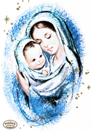 Pdxc10133B -- Christmas Manger Wise Men Virgin Mary Color Illustration