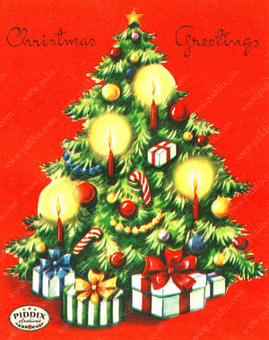 Pdxc18931A -- Christmas Trees Color Illustration