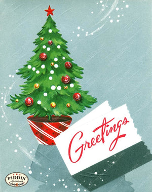 PDXC19195a-- Christmas Trees Color Illustration