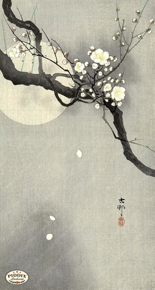 PDXC19603 -- Japanese Flowers and Moon - piddix