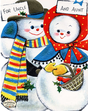 PDXC20118a -- Snowmen women Color Illustration