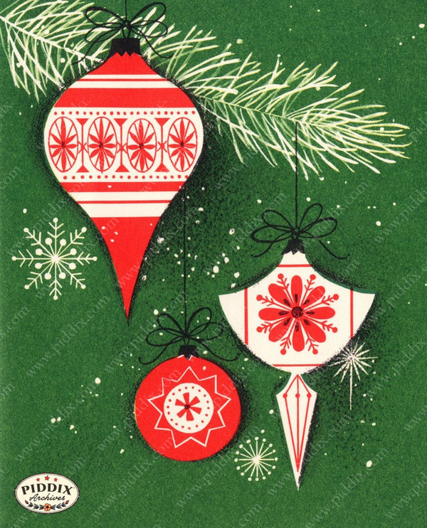 * vintage ornaments ❀ * ✴ * クリスマスセット (a) pdxc9046-christmas-ornaments-