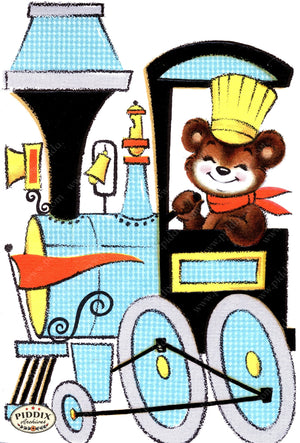 Copy Of Pdxc24218A -- Bear Driving Train Color Illustration