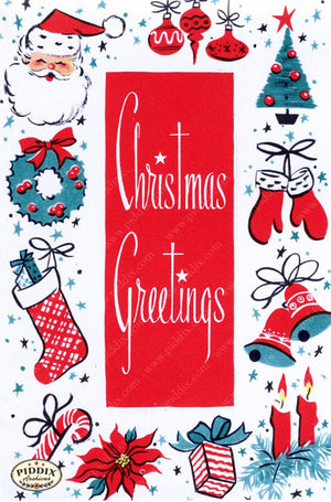 Pdxc10030A -- Christmas Greetings Patterns Color Illustration