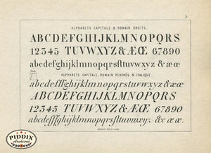 Alphabet Text Pdxc11364 Black & White Engraving