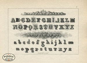 Pdxc11378 -- Alphabet Text Black & White Engraving