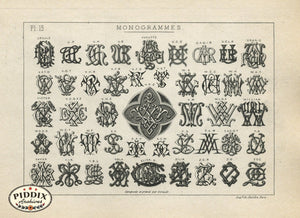 Pdxc11383 -- Alphabet Text Black & White Engraving