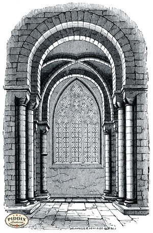 Pdxc11486 -- Architecture Engravings Arches Black & White Engraving