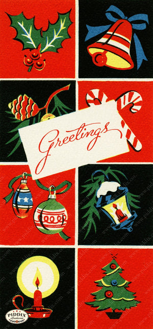 Pdxc21617A -- Christmas Greetings Color Illustration