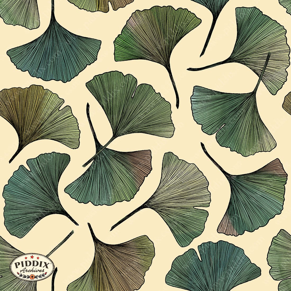 Interlocking Gingko Pattern Ginkgo Leaf Pattern Adalah
