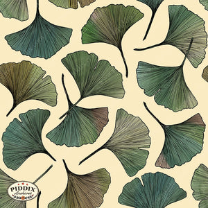 Pdxc23636 -- Ginko Leaves Pattern Color Illustration