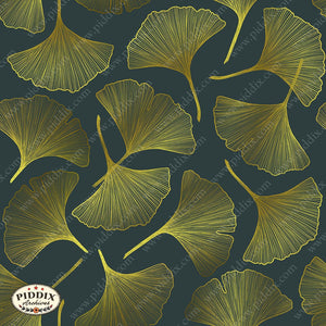 Pdxc23648 -- Ginko Leaves Pattern Color Illustration