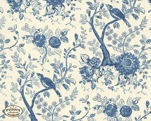 Pdxc23968 -- Toile Flowers And Birds Color Illustration