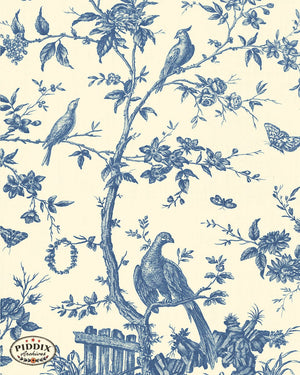 Pdxc23990A -- Toile Branch And Birds Color Illustration