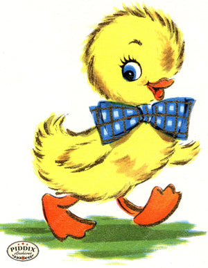 Pdxc24236B -- Duckling In Bowtie Color Illustration