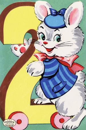 Pdxc24237A -- Bunny Riding On 2 Color Illustration