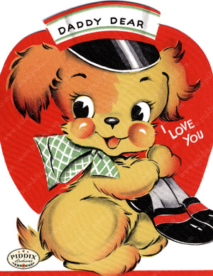 Pdxc24246A -- Valentines Day Puppy Color Illustration