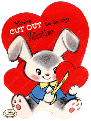 Pdxc24256A -- Valentine Rabbit Color Illustration