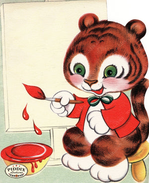 Pdxc24268A -- Painting Cat Color Illustration