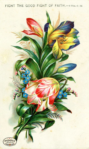 Pdxc7725 -- Flower Cards Tulip Bouquet Color Illustration