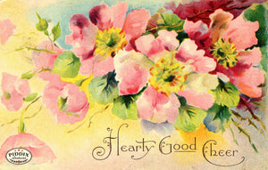 Pdxc9383 -- Flower Cards Roses Good Cheer Color Illustration