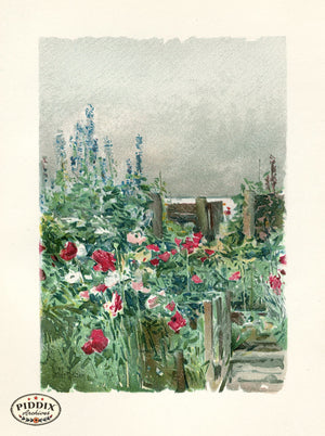 PDXC20315 -- Garden Flowers Fence