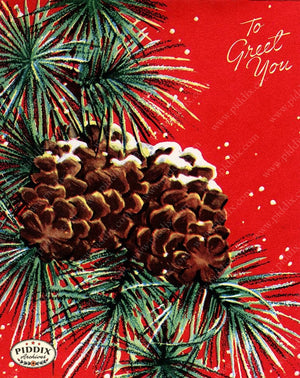 PDXC20388a -- Christmas Pine Cone Greet You