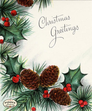 PDXC20394a -- Christmas Greens Greetings