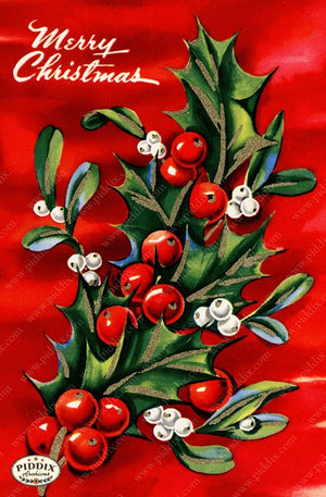 PDXC20395a -- Merry Christmas Holly